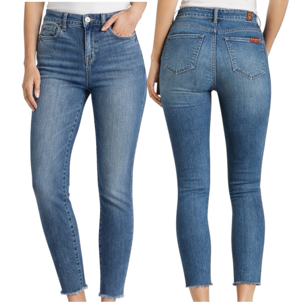 7 For All Mankind Roxanne Ankle Jeans Size 26 Cropped Skinny